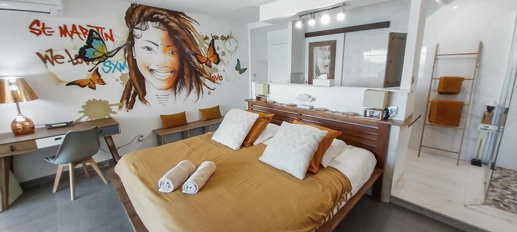 Official Page "Residence Bleu Marine" - Sea View Apartments & Studios - Saint-Martin French Side グランカーズ 部屋 写真