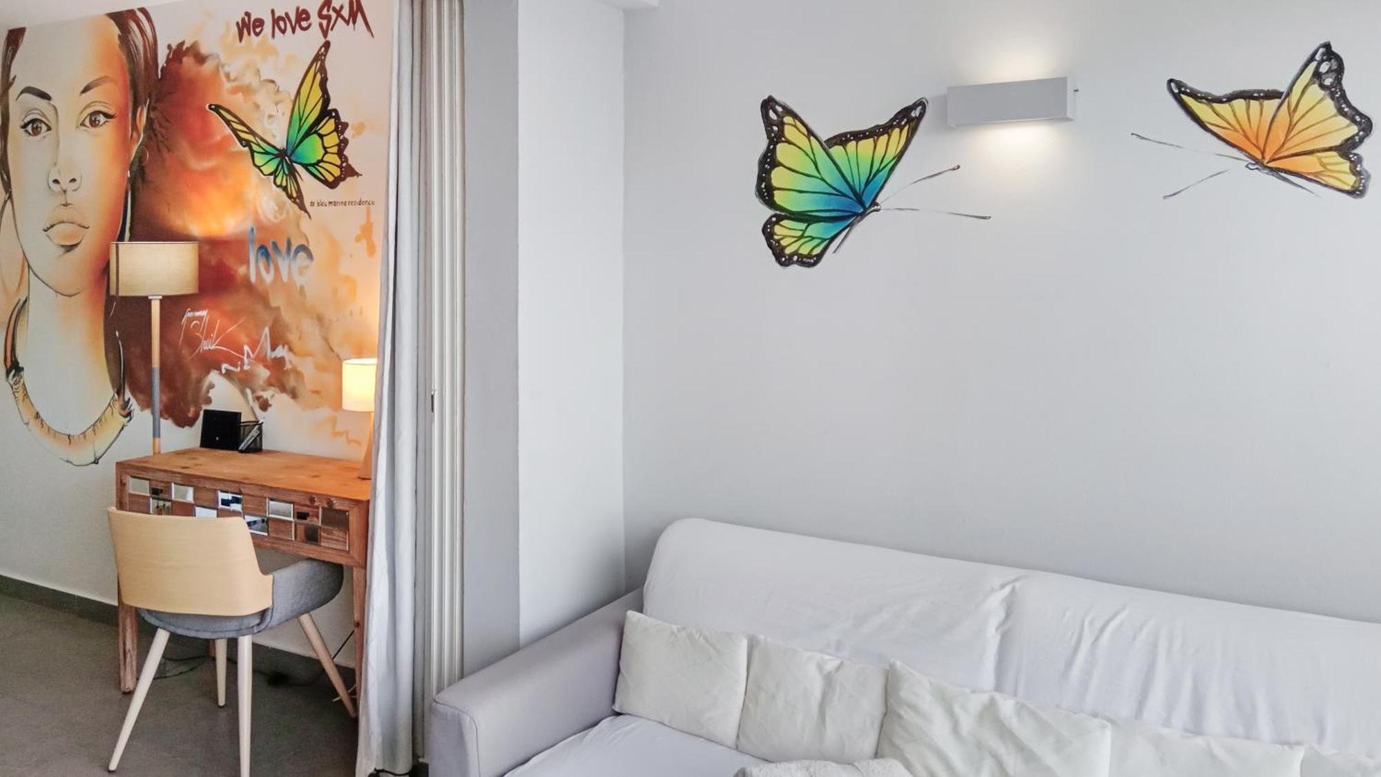 Official Page "Residence Bleu Marine" - Sea View Apartments & Studios - Saint-Martin French Side グランカーズ 部屋 写真
